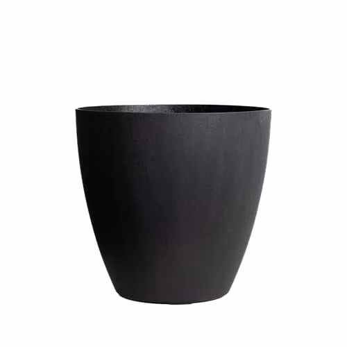 Nicoman Round Ornamental Planter Pot in Black or Grey, W: 36.5 cm, H: 35.5 cm – 2