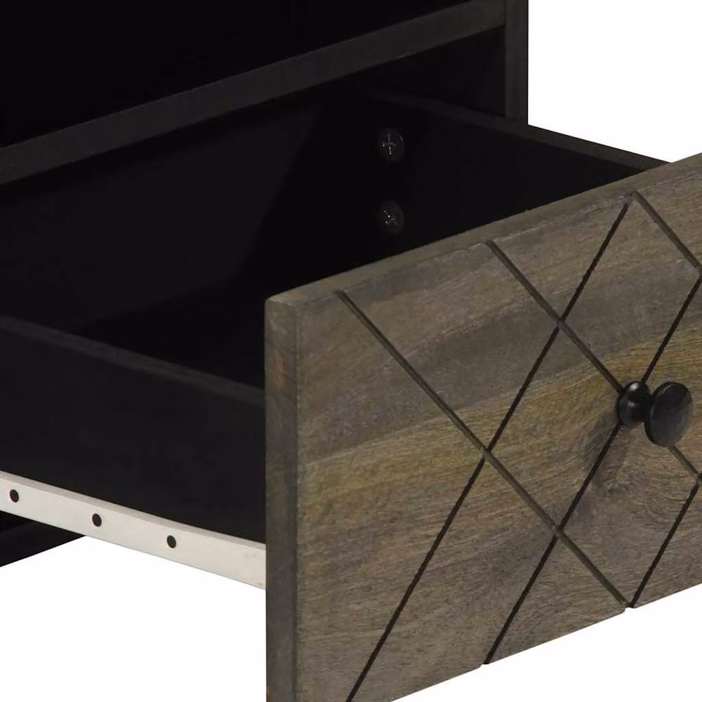 Berkfield Home Black Mango Wood Coffee Table W/D/H: 80 x 54 x 40 cm – 5