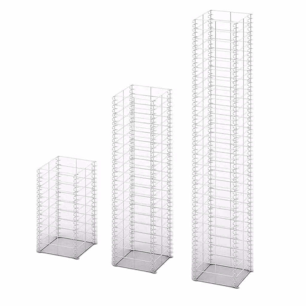 Berkfield Home 3 Piece Silver Galvanised Steel Gabion Basket Set – 2
