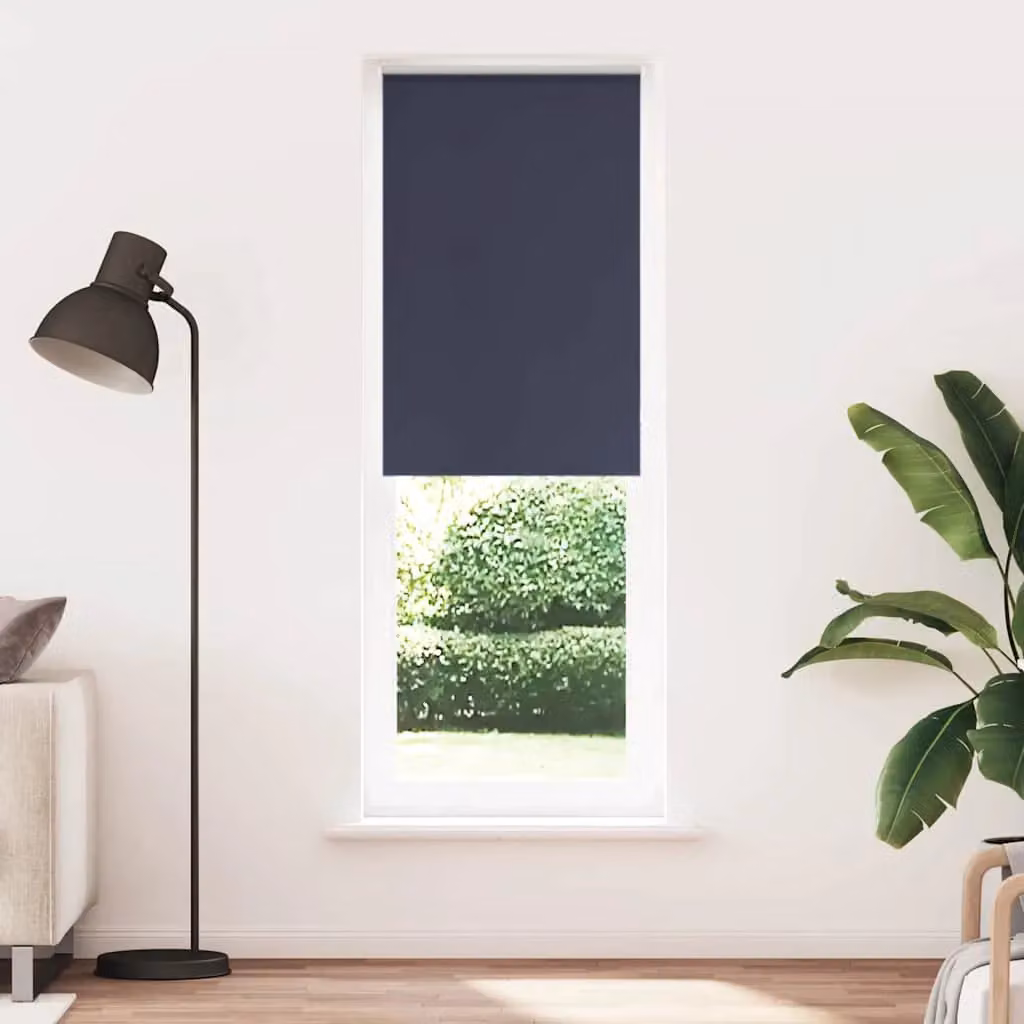 Berkfield Home Marine Blackout Roller Blind, Blue Polyester, W: 75 cm, H: 230 cm – 2