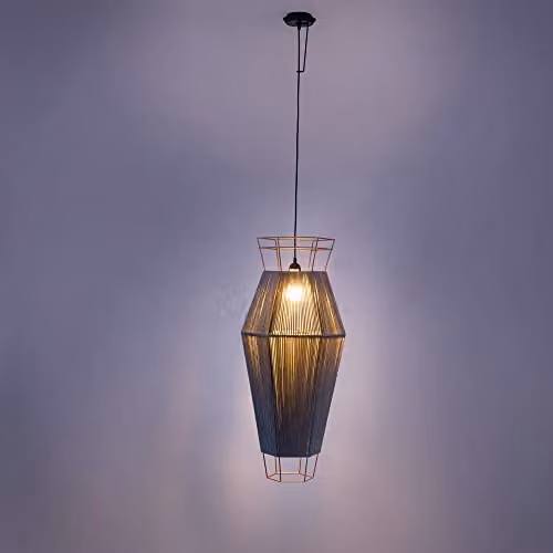 Netlighting LEDS C4 Legato 1 Light Wall and Ceiling Pendant in Black and Grey with E27 Socket – 4