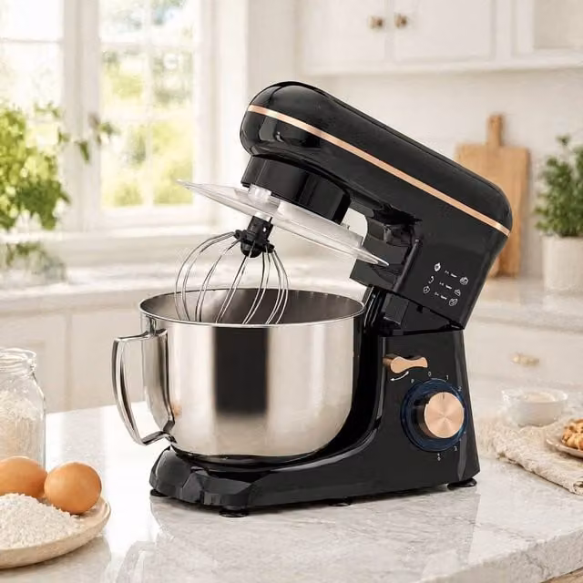 STILVORA Kitchen Stand Mixer 4.5L with 6 Speeds and Pulse Function in Black – 1