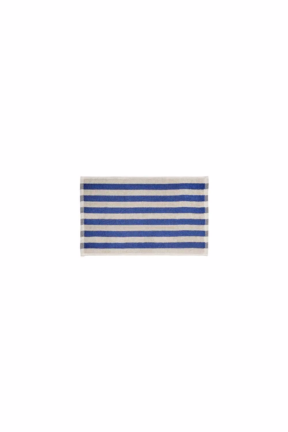 Blomus Set of 2 ARTO Cotton Terry Guest Towels with Wide Stripes in Moonbeam/Mazarine Blue, W/D/H: 30 x 30 x 50 cm – 2