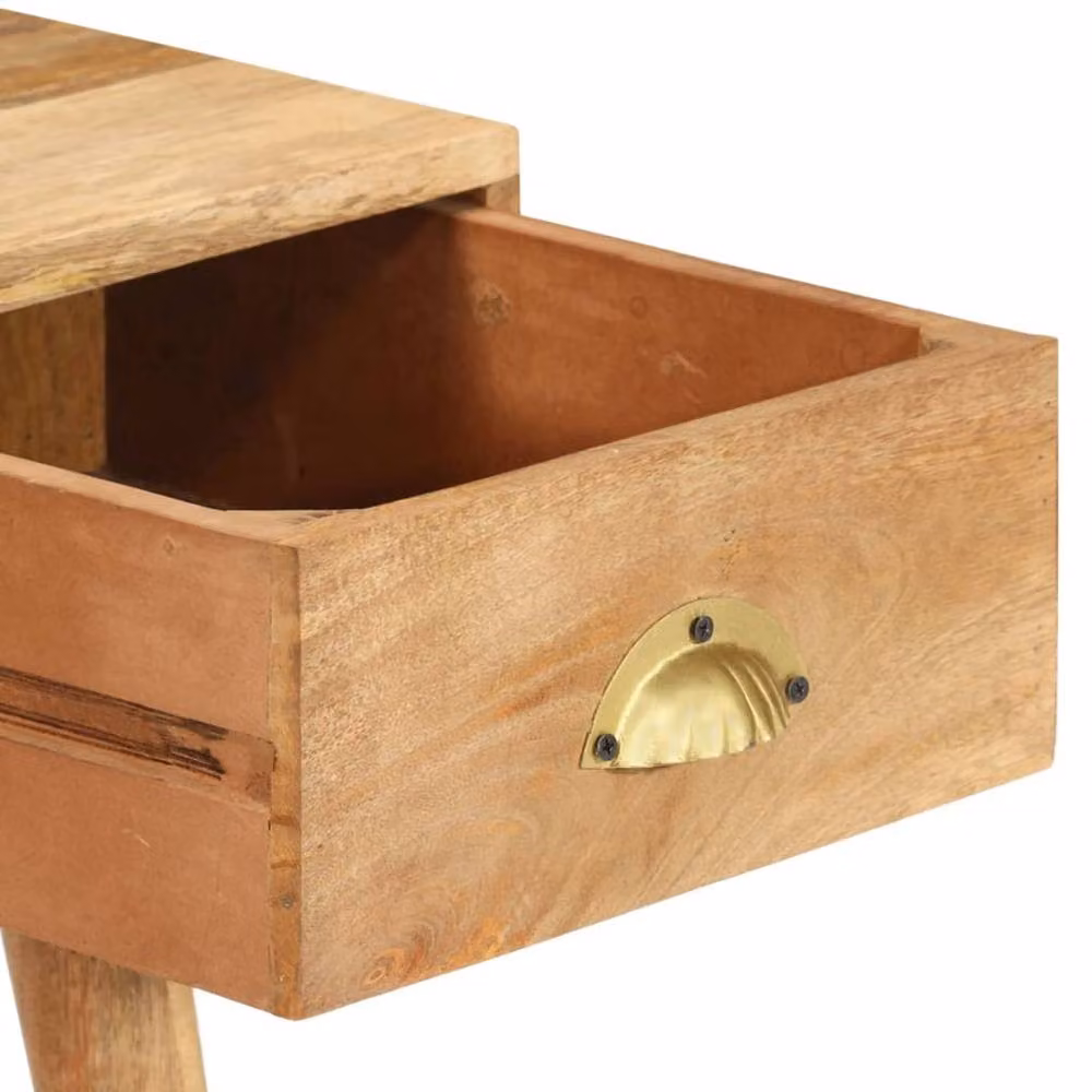 Berkfield Home Rustic Solid Mango Wood Console Table, Brown, W/D/H: 90 x 45 x 75 cm – 2