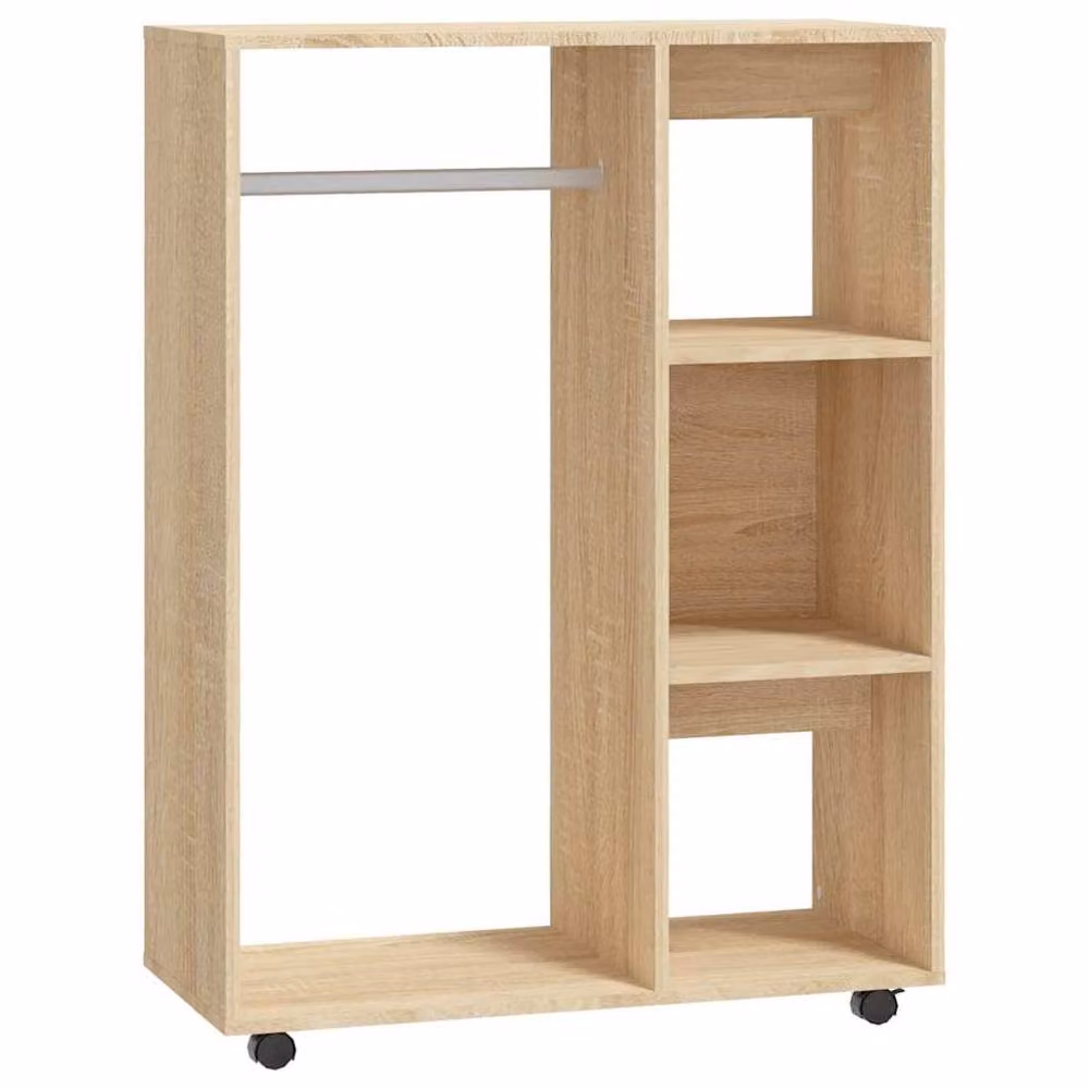 Berkfield Home Sonoma Oak Wardrobe in Brown, W/D/H: 80 x 40 x 110 cm – 2