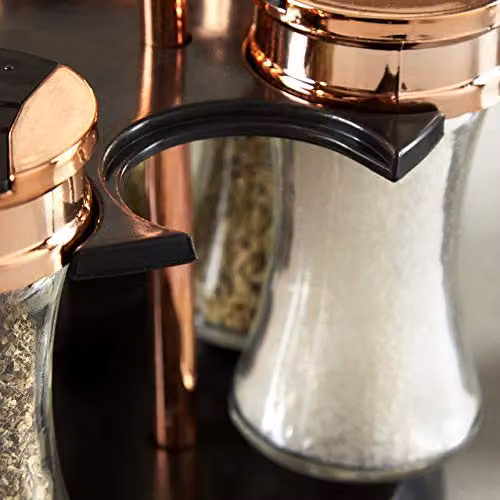 Tower Rotating Spice Rack with 8 Glass Jars in Gold, T826020RM – 3