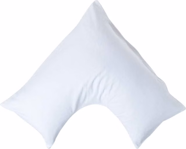 Homescapes Cooling Linen and Combed Cotton V Shaped Pillowcase in White