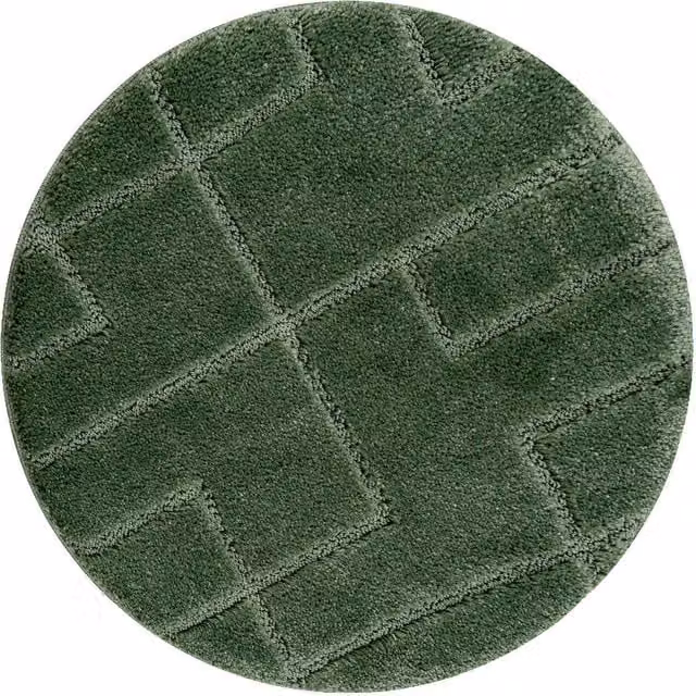 RugsX Green Round Bathroom Rug, Diameter: 100 cm