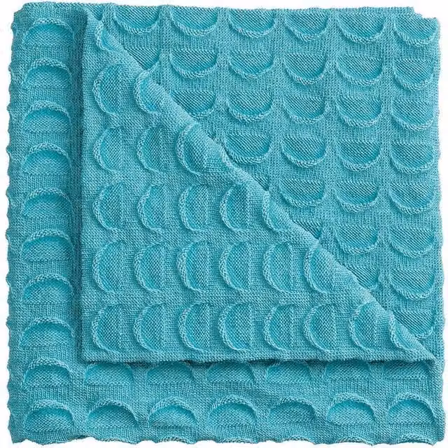 Helena Springfield Mimi Knitted Throw in Turquoise