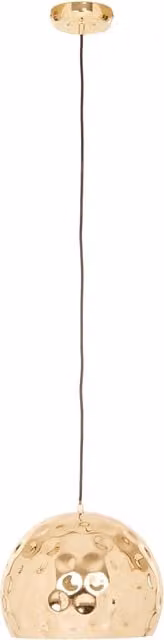 Orsina Modern Metal Dome Pendant Light in Gold and White