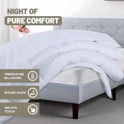 SleepyNights King Duvet 10.5 Tog, White, W: 225 cm, D: 220 cm, Breathable Hypoallergenic Hollowfibre Quilt – 3