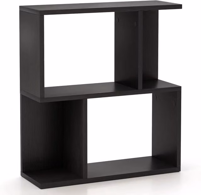 VOGREX Black Freestanding Display Side Table Shelf