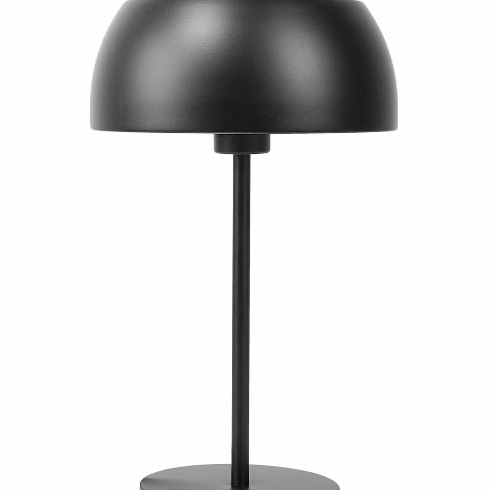 Wyld and Coco Industrial Black Metal Table Lamp with Dome Shade, W/D/H: 24 x 24 x 44 cm – 2
