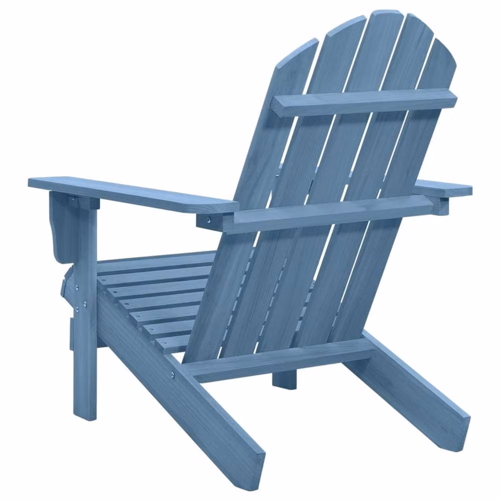 Berkfield Home Blue Solid Fir Wood Adirondack Garden Chair – 2