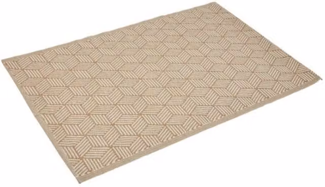 Garden Mile Alfresco Illusion Geometric Mat in Mocha Brown