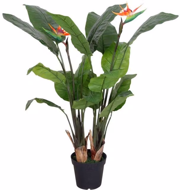 Dyzi Tropical Paradise Artificial Potted Plant, Green, Height: 120 cm