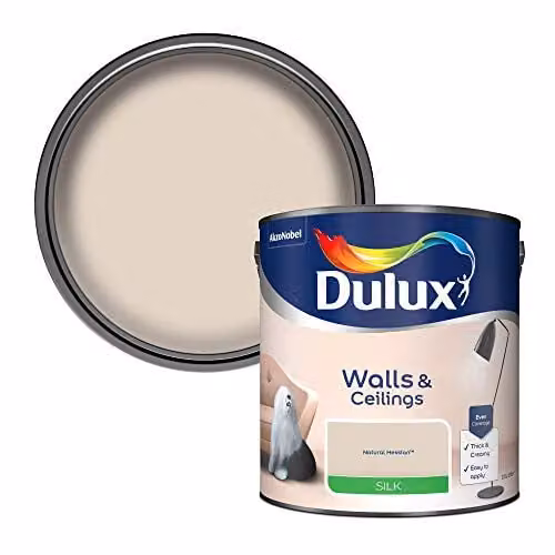 Dulux Water Based Satin Gloss Dispersion Paint in Beige, 2.5 l