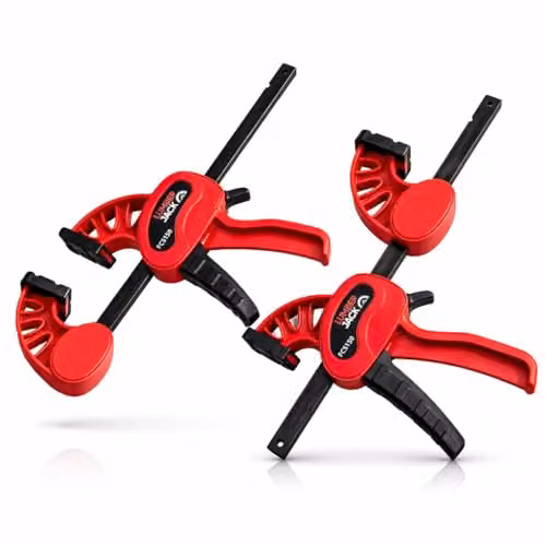 Lumberjack One Handed Quick Grip Fast Clamp and Bar Spreader Set, Red, 150mm – 2