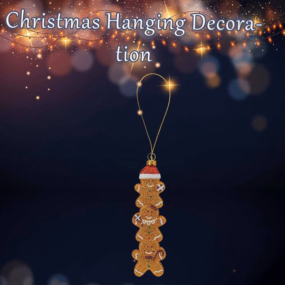VFM e-Store Christmas Gingerbread Man Hanging Decoration, Brown, H 18 cm x W 5 cm – 2