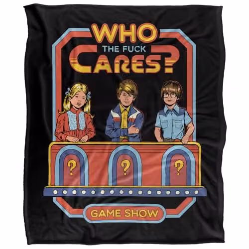Steven Rhodes Who Cares Multicolour Super Soft Fleece Throw Blanket W/D/H: 152 x 127 cm – 5