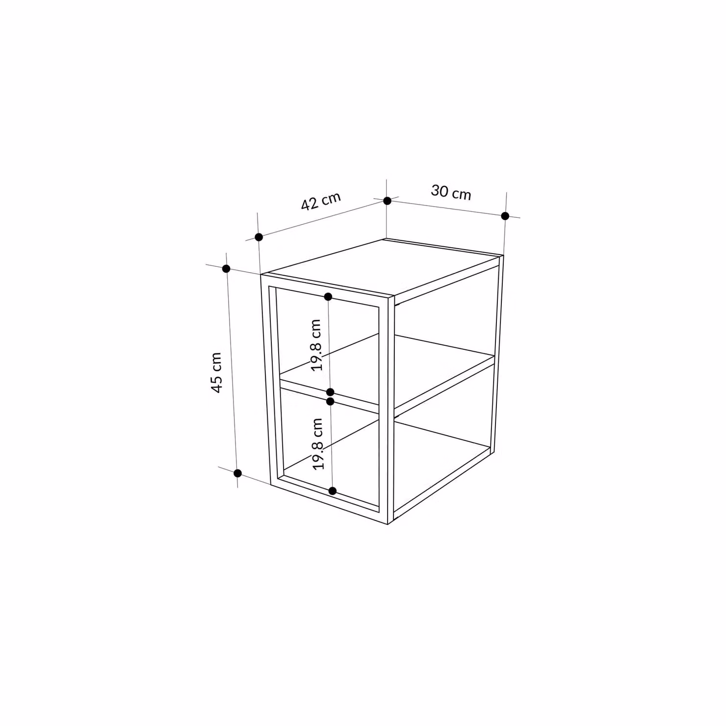 Decortie Echo Modern Minimalist Square Side Table in Grey and Black – 2