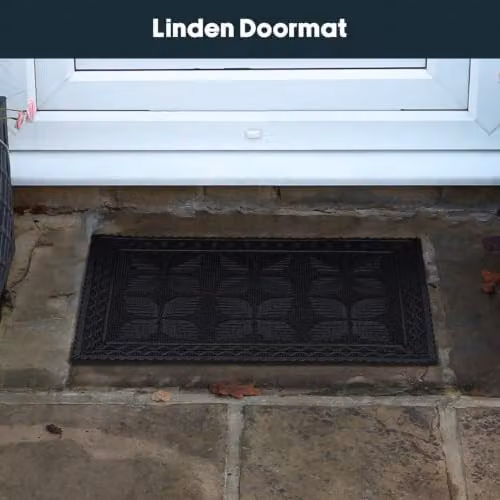 JVL Linden Black Rubber Pin Scraper Doormat W: 40 cm, D: 60 cm – 2