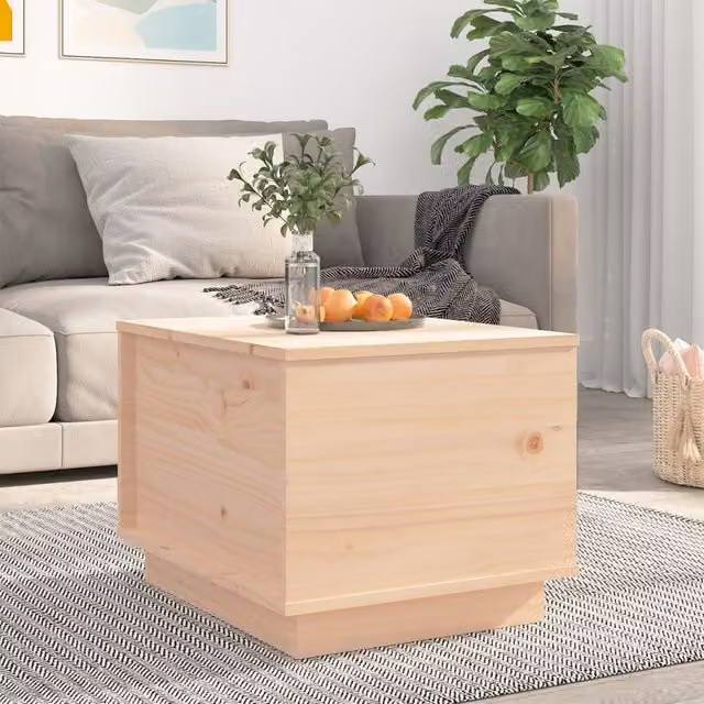 Berkfield Home Rustic Brown Solid Pine Coffee Table with Lift Mechanism W: 40 cm, D: 50 cm, H: 35 cm
