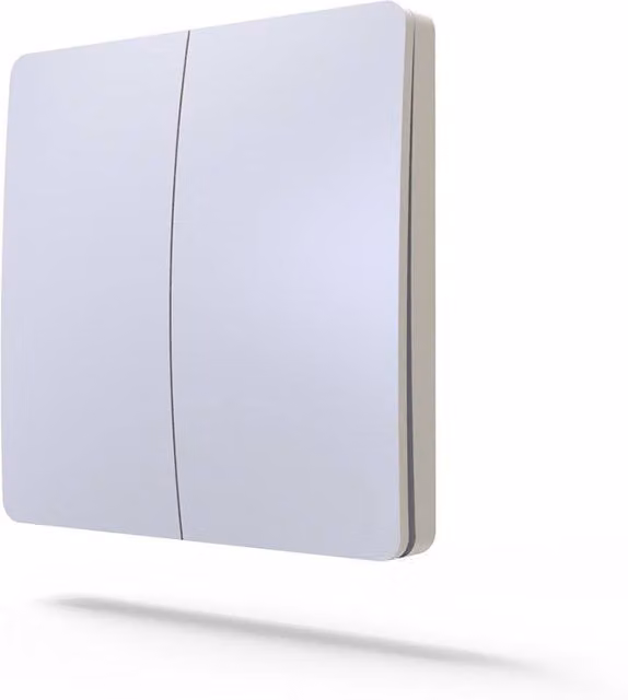 ENER-J Pro Range 2 Gang Wireless Kinetic Smart Self Powered Switch in White
