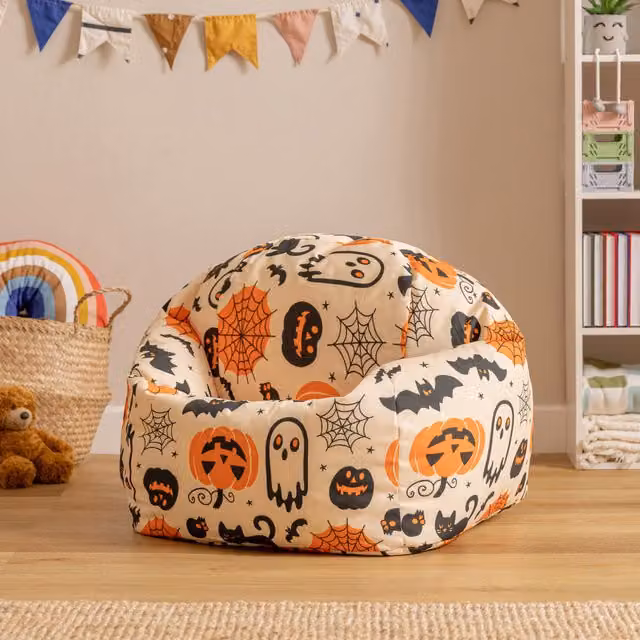 ICON Abstract Multicolour and Yellow Fabric Kids Bean Bag Chair