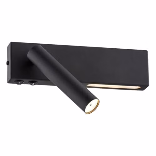 Netlighting Jasper Reading Wall Light in Black with 3000K Warm White Light – 1