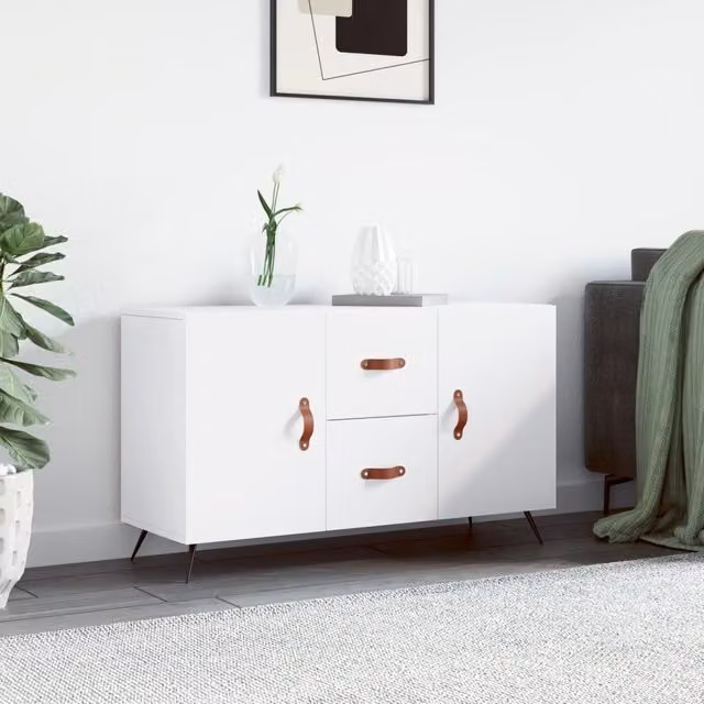 Berkfield Home Modern White Matt Sideboard, W/D/H: 100 x 36 x 60 cm – 1