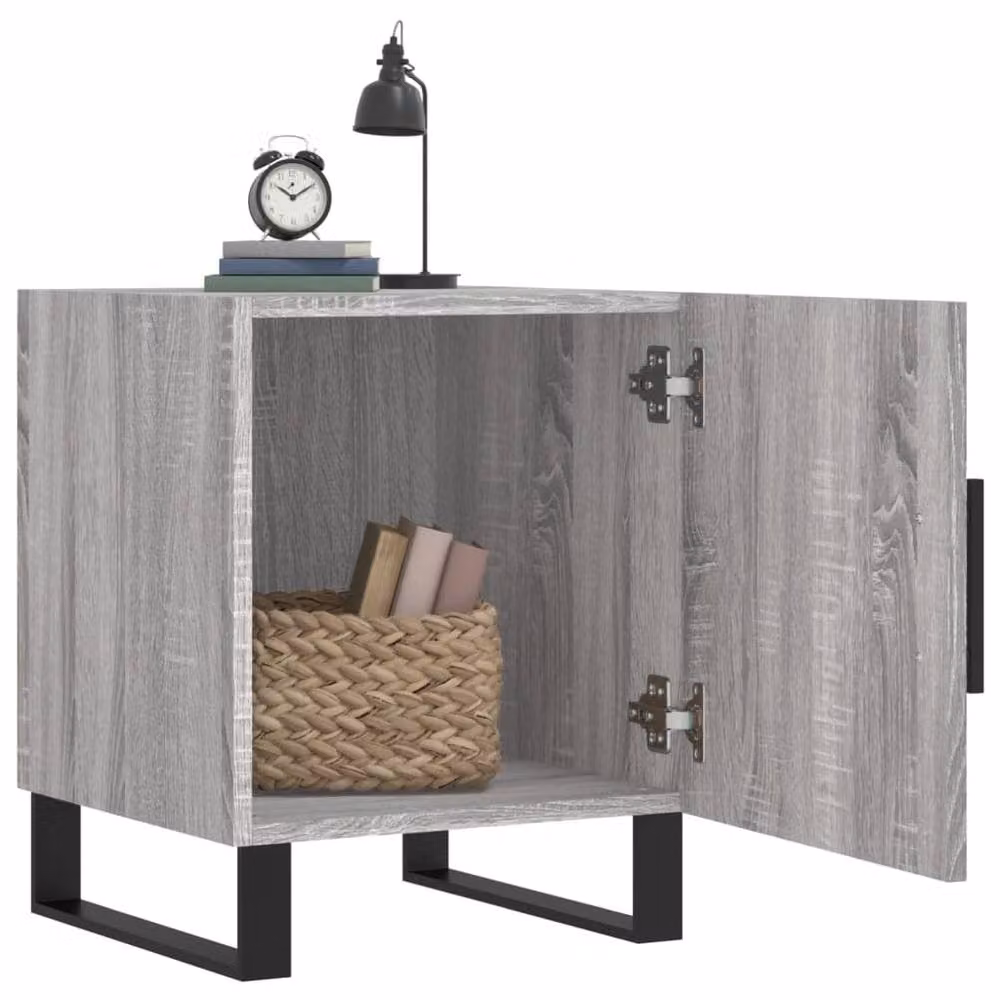 Berkfield Home Set of 2 Grey Sonoma Bedside Cabinets, W/D/H: 40 x 40 x 50 cm – 2