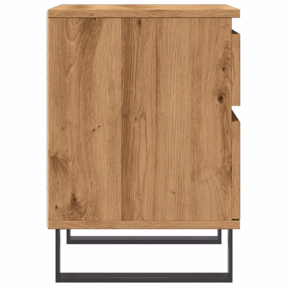 Berkfield Home Artisan Oak Bedside Cabinet in Brown, W/D/H: 40 x 35 x 50 cm – 4