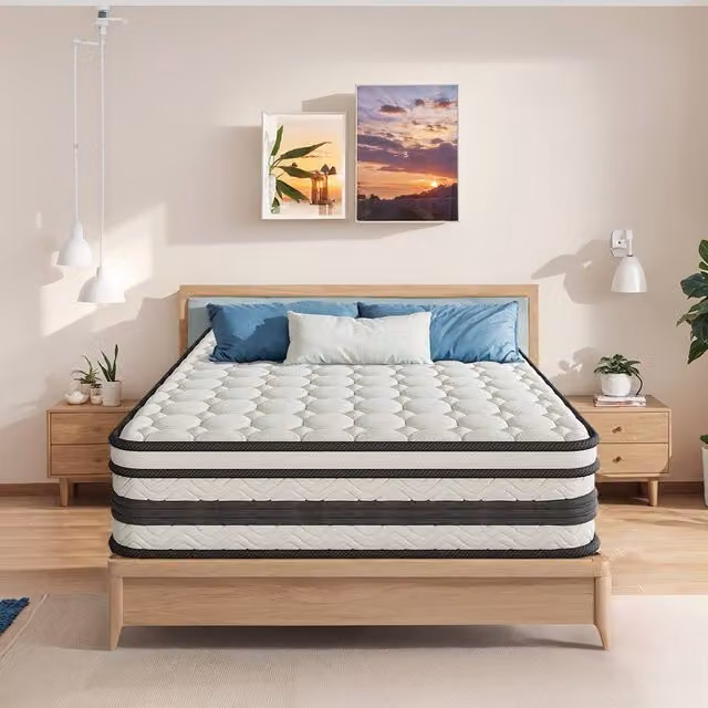 Rolipo Orthopaedic Hybrid Double Mattress, White, Depth: 27 cm
