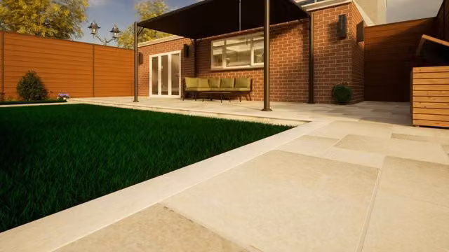 PBSL Group Antique Yellow Limestone Paving Project Pack