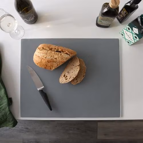 Harbour Housewares Glass Chopping Board, Grey, W: 50 cm, D: 40 cm – 4