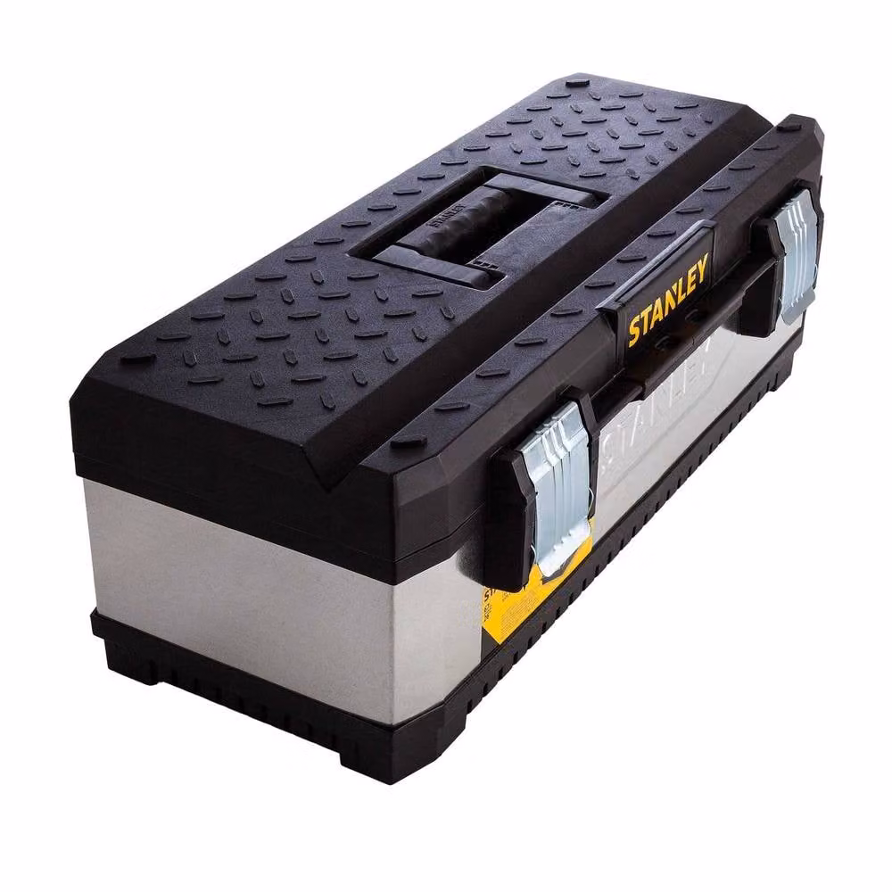 Stanley Galvanised Steel Tool Box with Inserts in Black – 3