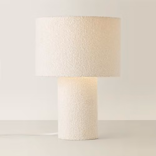 ValueLights Modern Beige Fabric Table Lamp with Cylinder Shade – 1