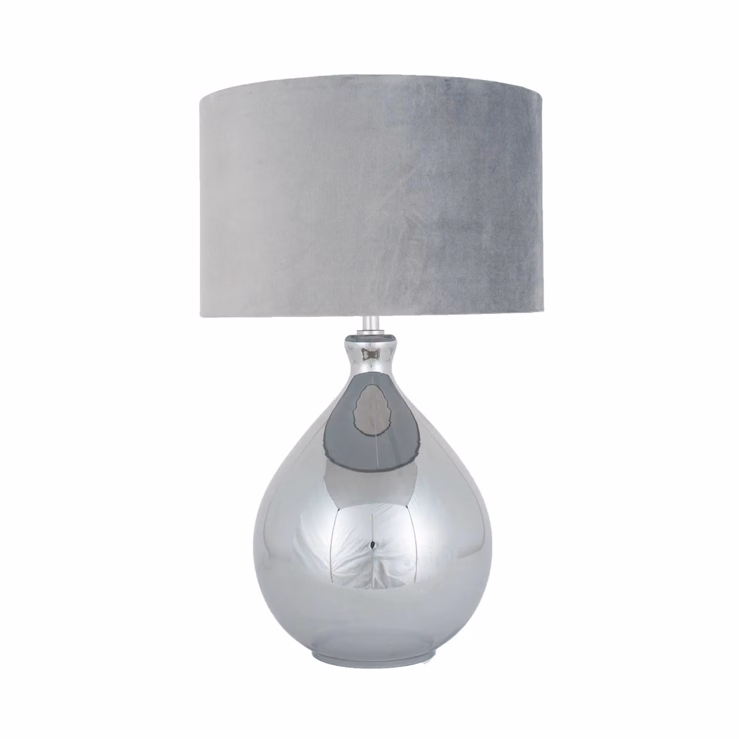 Pagazzi Cairo Grey Glass and Fabric Modern LED Table Lamp – 2