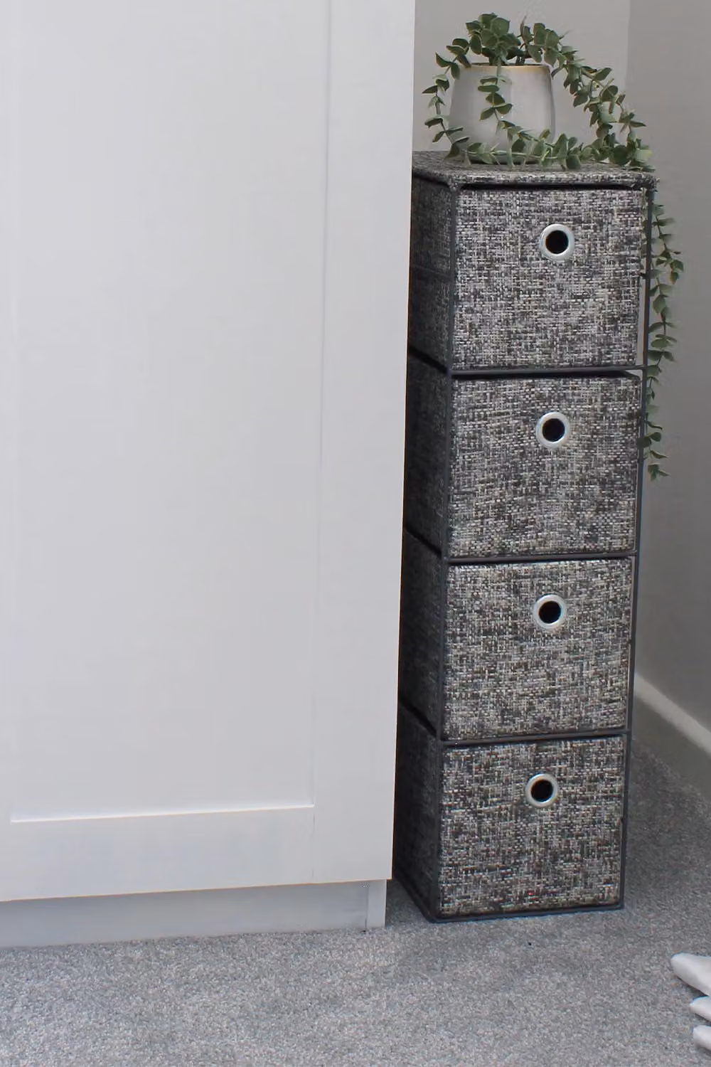 JVL Urban Paper 4 Drawer Storage Unit in Grey – 2