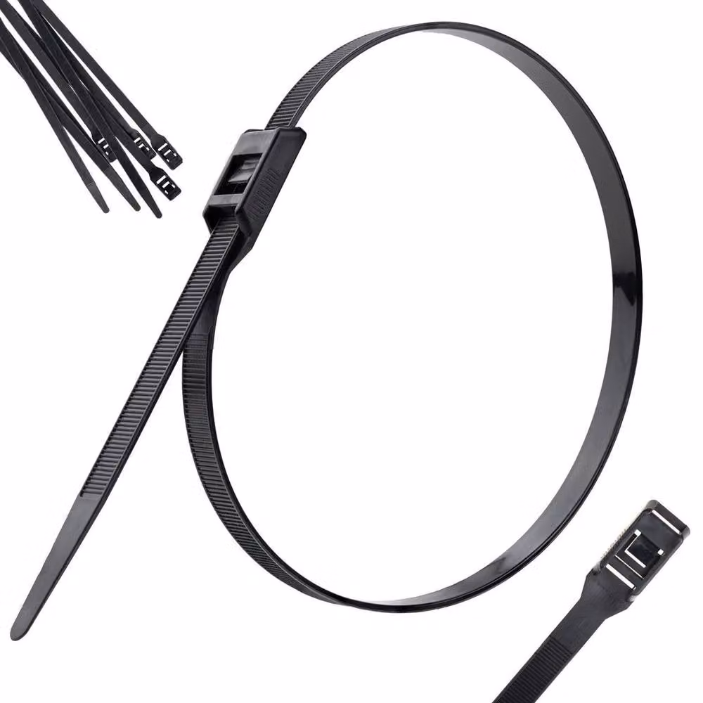SPETLEK Releasable Black Plastic Cable Ties, 100-Pack – 2