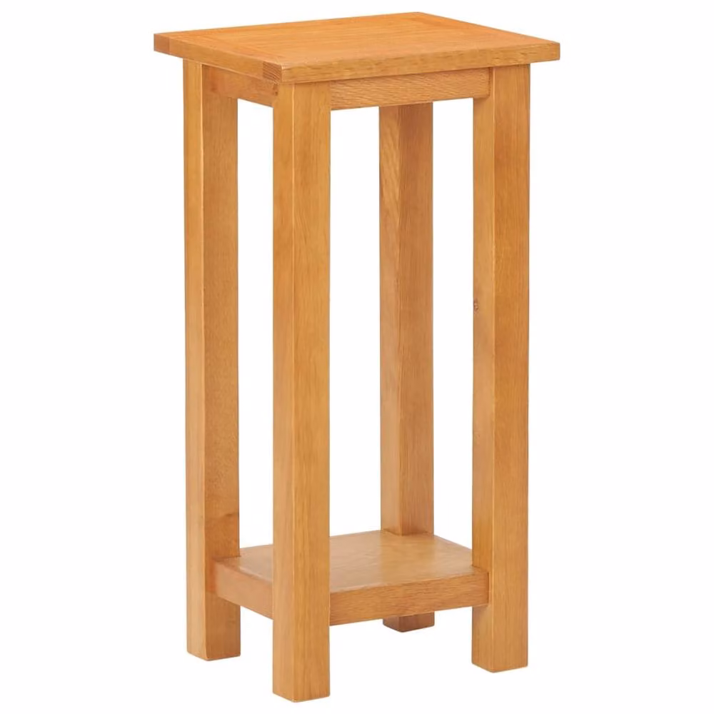 Berkfield Home Solid Oak Wood Side Table in Brown, W/D/H: 24 x 24 x 55 cm – 2