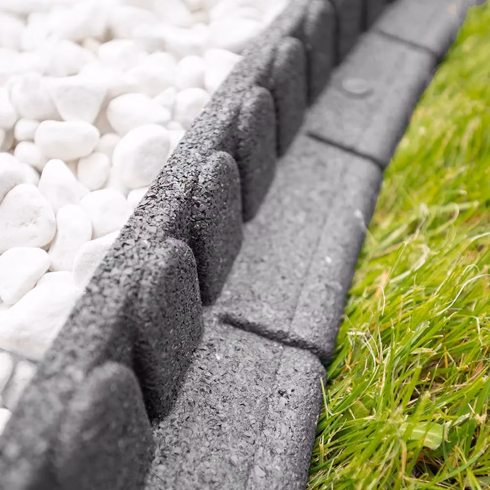 Primrose Grey Rubber Lawn Mower Edge Border 1.2m – 2