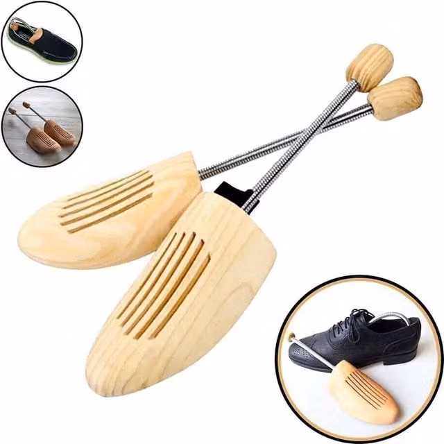 FLAVORA Wooden Shoe Stretcher Shaper Expander in Natural Brown and Sand, Size: 500mm