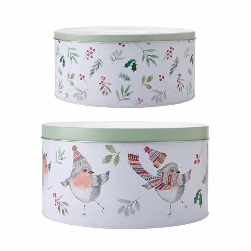 Mikasa TipperleyHill Robin Cake Tins, Set of 2, White