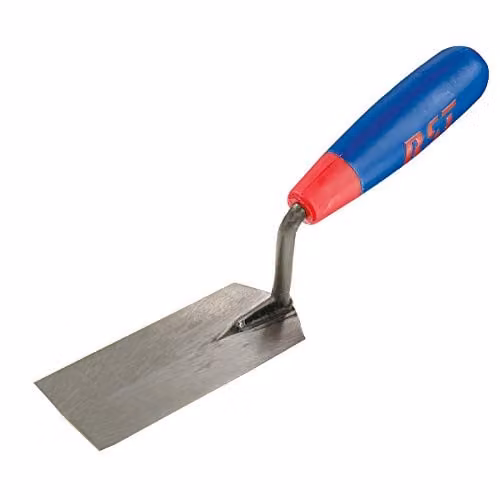 R.S.T. Stainless Steel Margin Trowel with Soft Touch Handle in Blue or Red