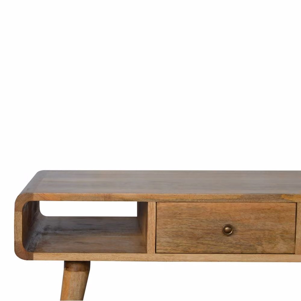 STILVORA Modern Rectangular Mango Wood Coffee Table in Brown – 3