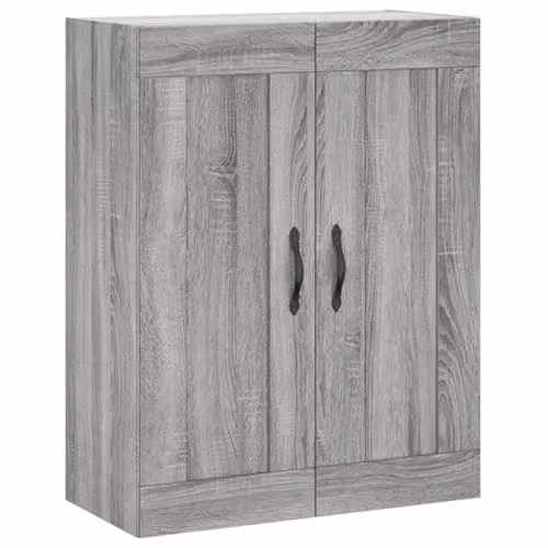 vidaXL Wall Mounted Cabinet in Grey and Black, W/D/H: 69.5 x 34 x 90 cm