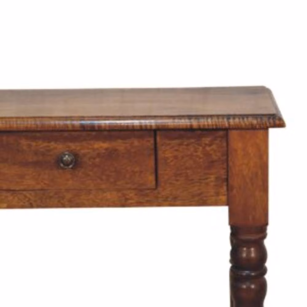 Wyld Haus Chantilly Mango Wood Writing Desk in Brown – 3