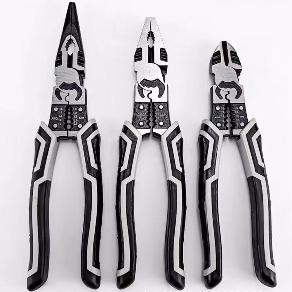 SPETLEK 3 Piece High Leverage Pliers Set including Combination and Wire Cutter Pliers in Black – 2
